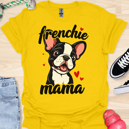 Frenchie Mama - V6 - Smiling Graphic T-Shirt